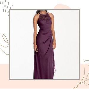 David’s Bridal Plum bridesmaid dress